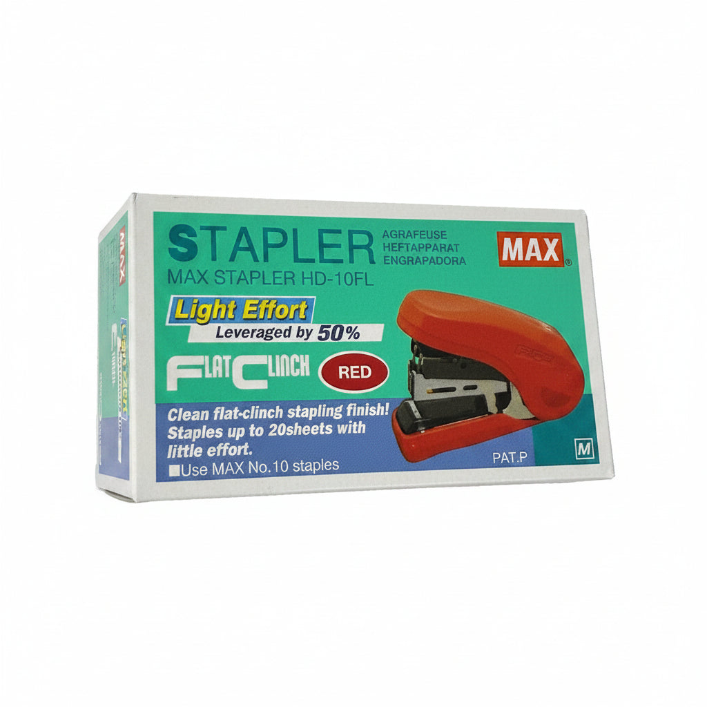 MAX 省力釘書機 Light effort Flat Clinch Stapler [HD-10FL]