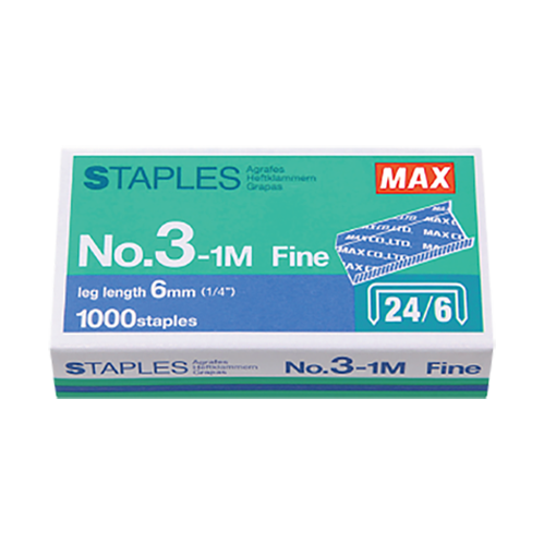 MAX 釘 Staples No.3- 1M (24/6)