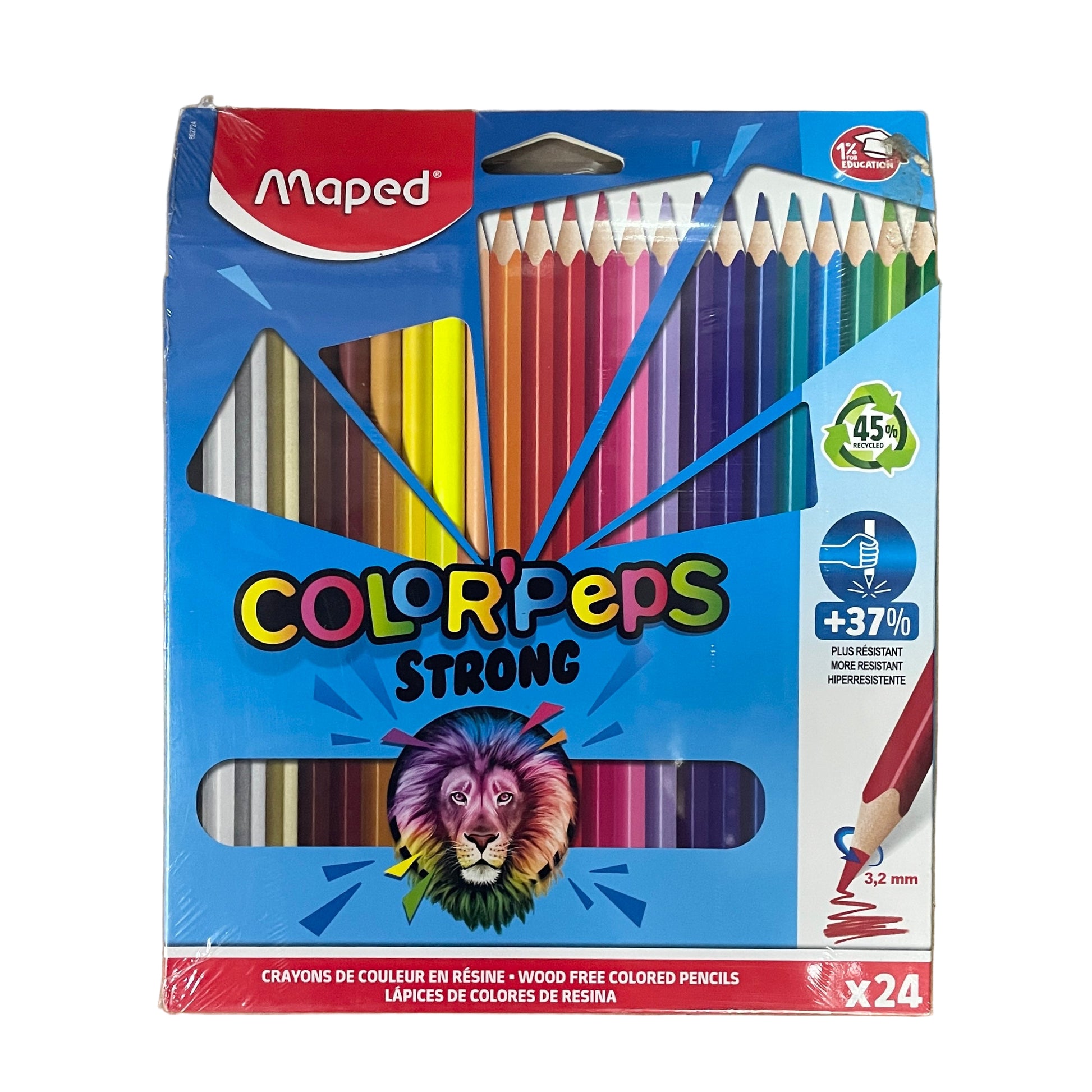 Maped COLOR'PEPS STRONG 木顏色筆 Coloured pencil (12/ 24色 colours)