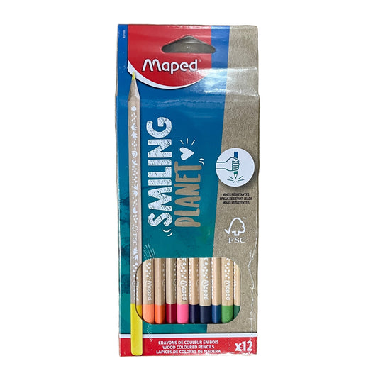 Maped 木顏色筆 Coloured pencils (12色 colours)