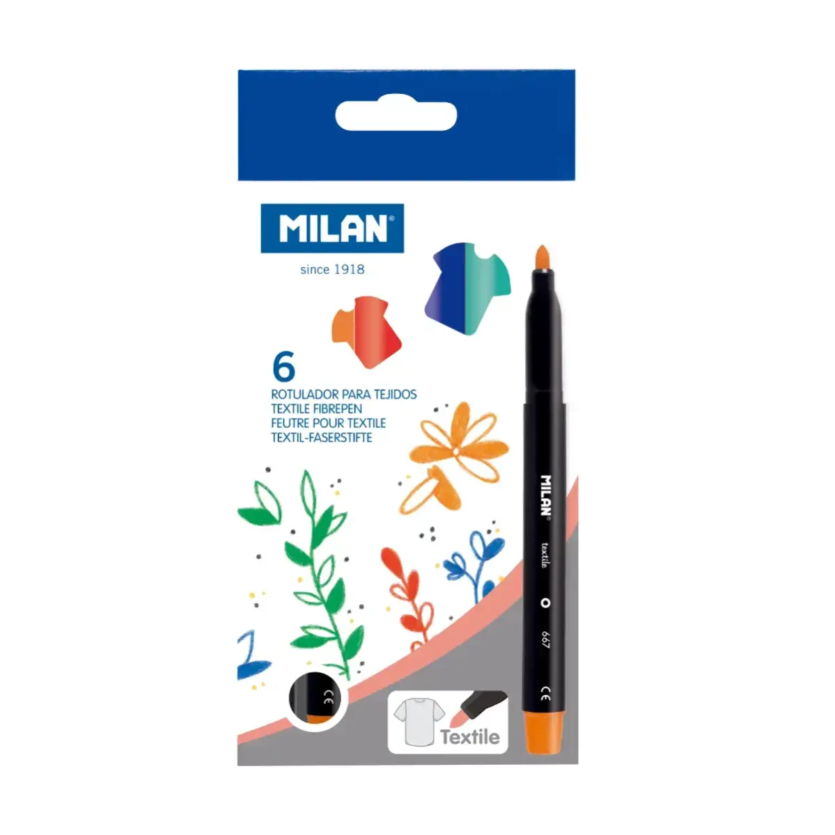 Milan 布料記號筆套裝 T-shirt/ Textile marker set [6色 colours] fabric marker 寫衫筆
