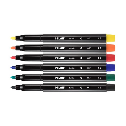 Milan 布料記號筆套裝 T-shirt/ Textile marker set [6色 colours] fabric marker 寫衫筆