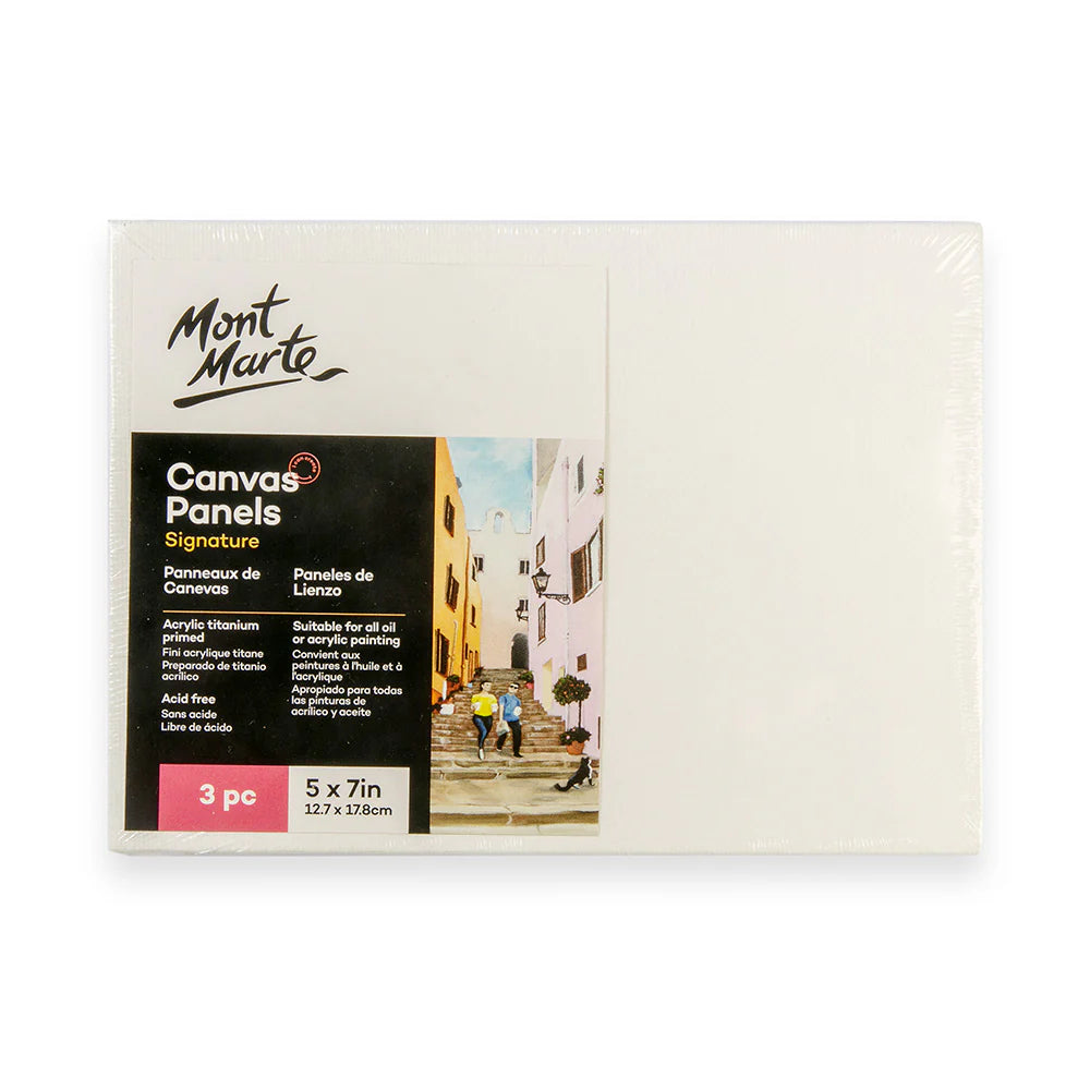 Mont Marte 油畫板 Canvas Panels Signature -[3pc | 12.7 x 17.8cm (5" x 7")]