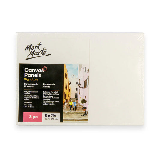 Mont Marte 油畫板 Canvas Panels Signature -[3pc | 12.7 x 17.8cm (5" x 7")]