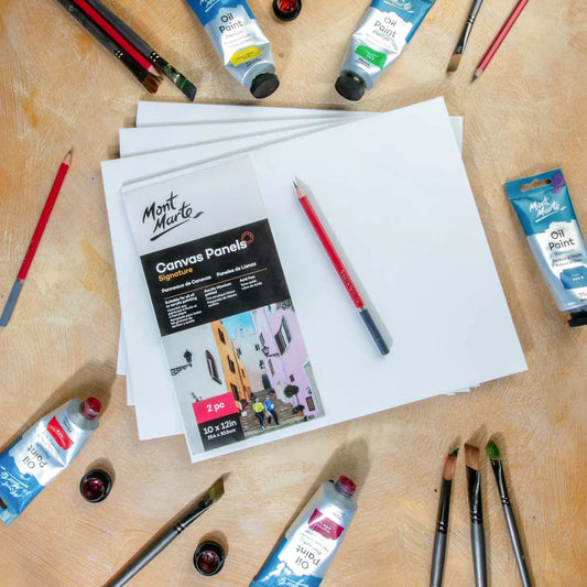 Mont Marte 油畫板 Canvas Panels Signature -[2pcs | 25.4 x 30.5cm (10" x 12")]