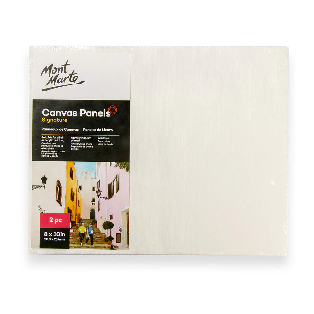 Mont Marte 油畫板 Canvas Panels Signature -[2pcs | 20.3 x 25.4cm (8" x 10")]
