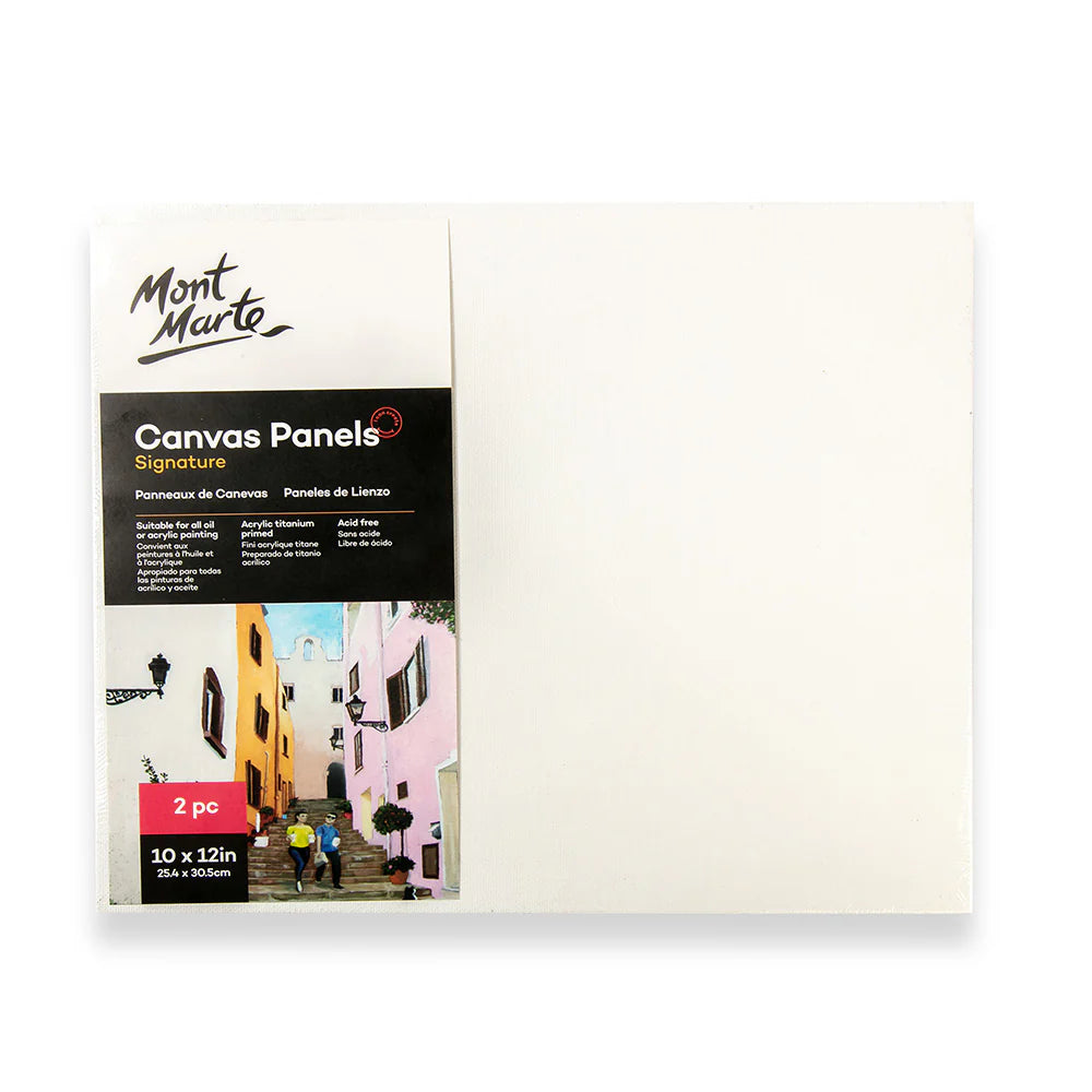 Mont Marte 油畫板 Canvas Panels Signature -[2pcs | 25.4 x 30.5cm (10" x 12")]