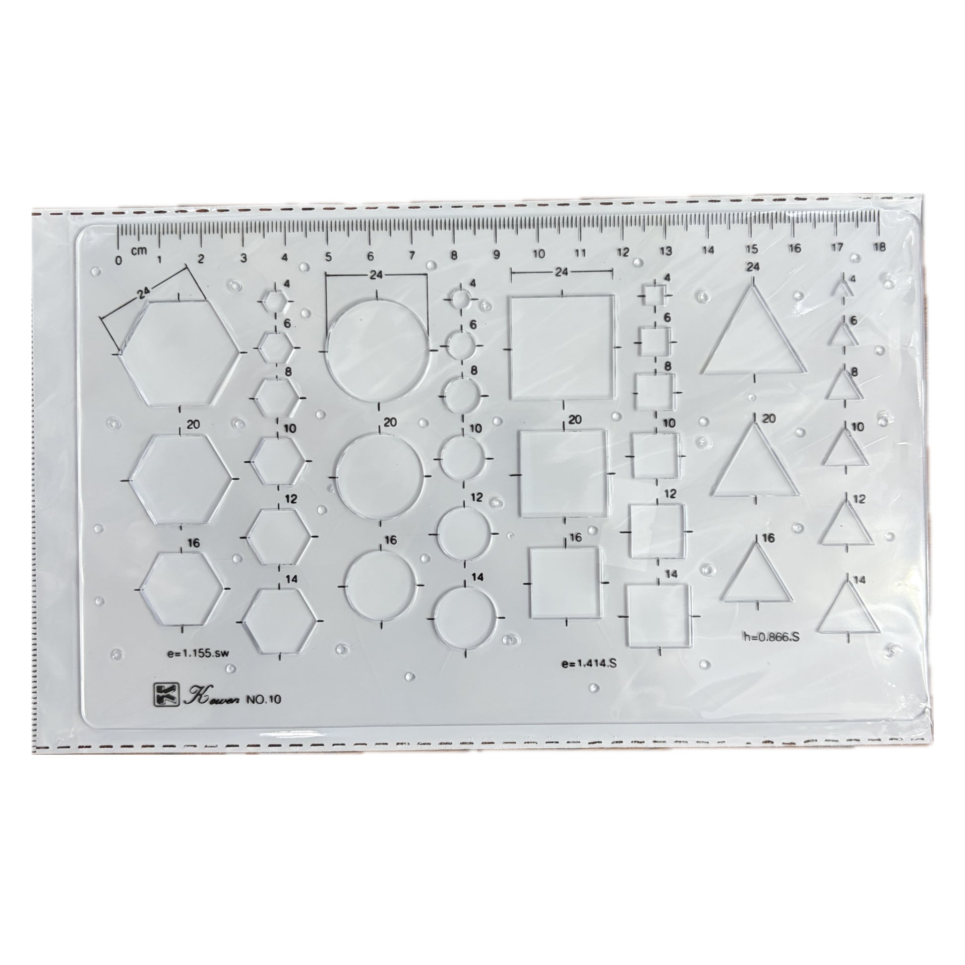 多形狀圖案繪圖模板 Multi-shape Drawing Template [六角形Hexagon + 圓形Circle + 正方形Square + 三角形Triangle]