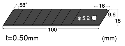 日本 NT Cutter 大黑色界刀片 Heavy-Duty thick black spare blade [BL-12P]