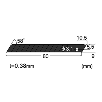 日本 NT Cutter 黑色界刀片 Light-Duty extra-sharp black spare blade [BA-53P]