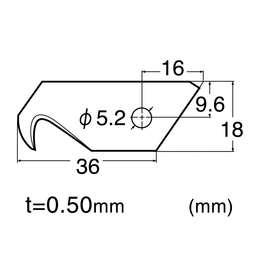 日本 NT Cutter 勾刀片 Spare blade Hook [BSL-21P]