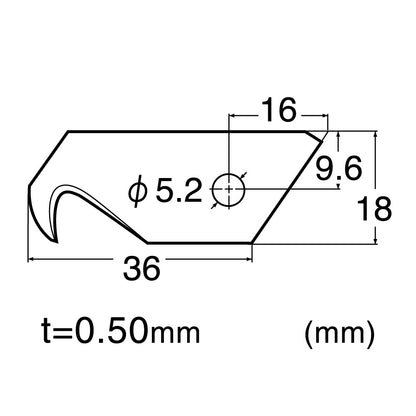 日本 NT Cutter 勾刀片 Spare blade Hook [BSL-21P]
