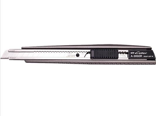 日本 NT cutter 小界刀(金屬手柄/推掣) Metal A cutter [A-300GRP]