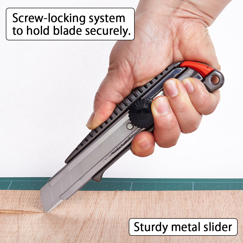 NT cutter 大界刀(鋁柄/扭掣固定) Metal Screw Lock L cutter [L-500GP]