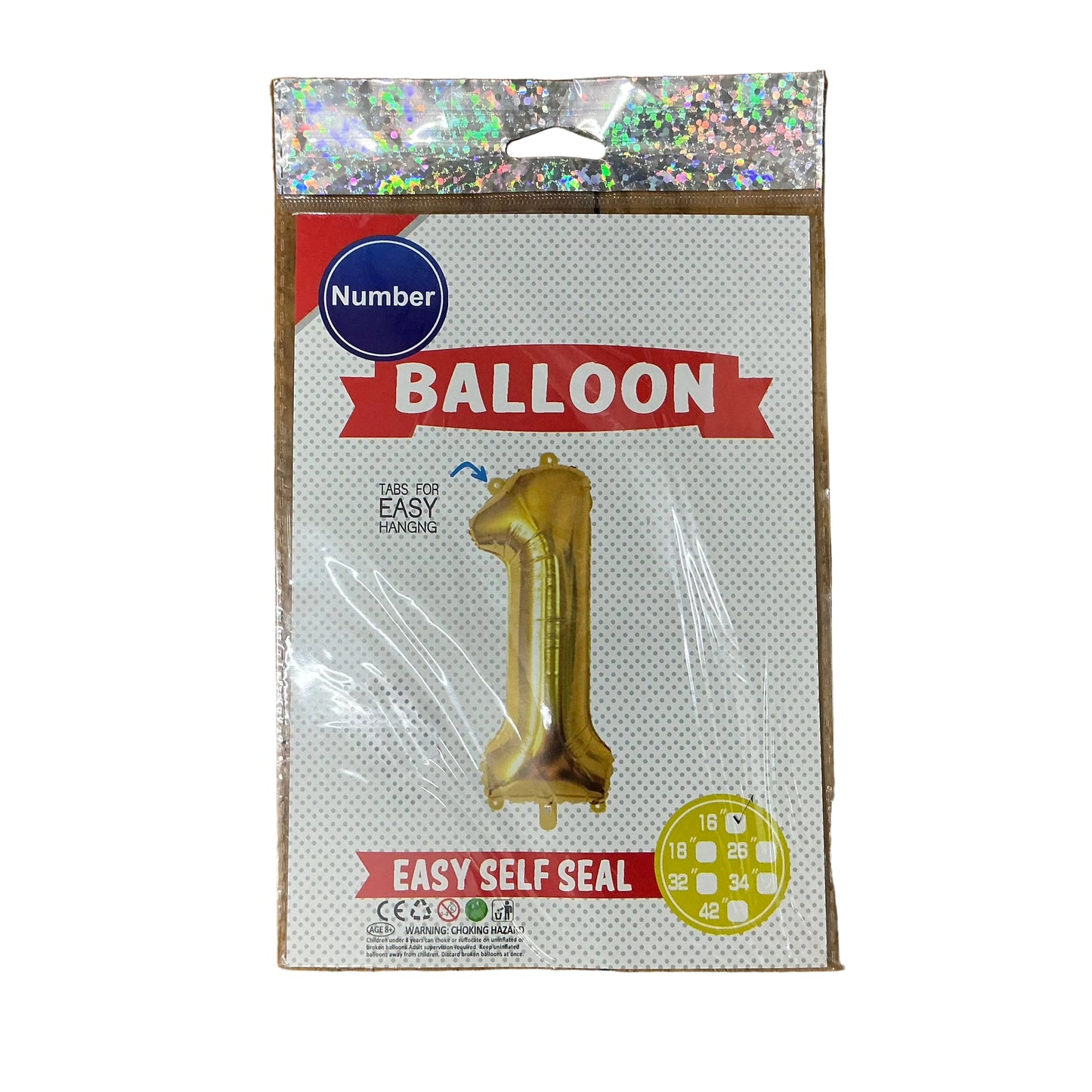 鋁膜數字氣球 Number Balloon [16” |金gold]