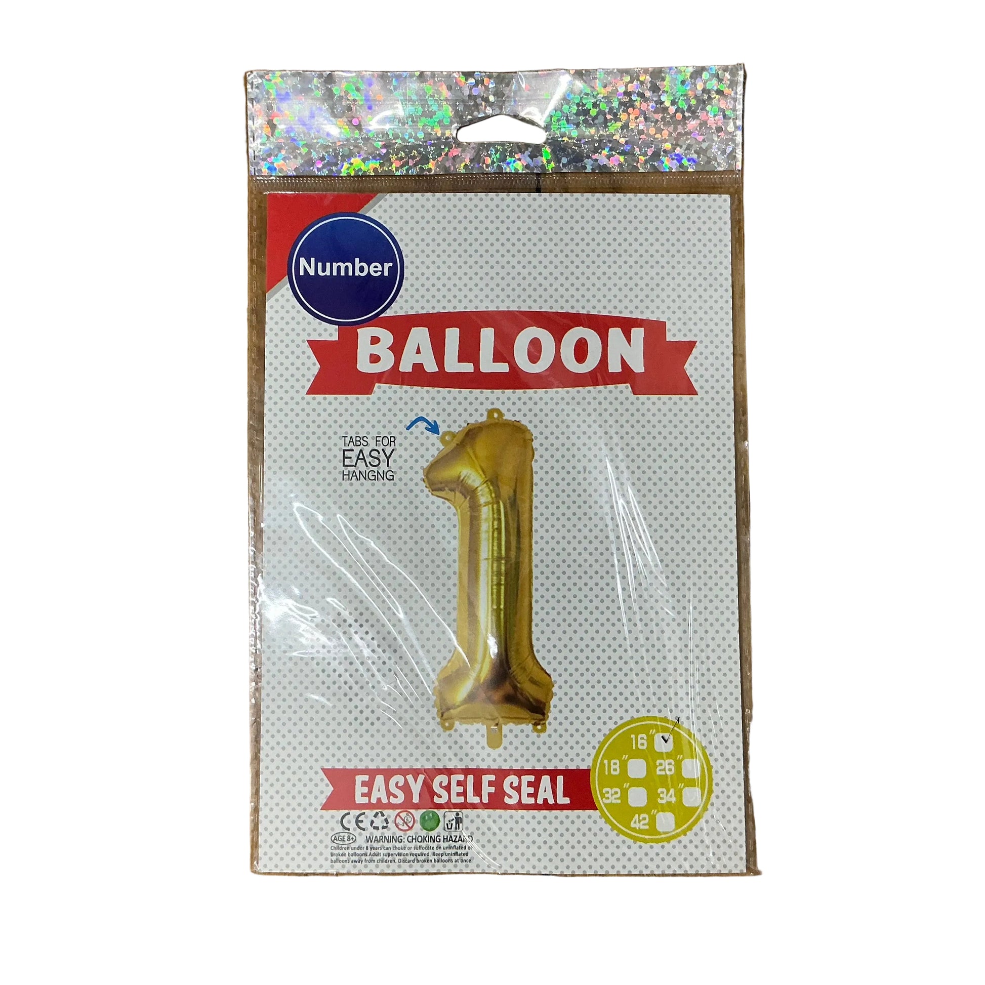 鋁膜數字氣球 Number Balloon [16” |金gold]