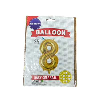 鋁膜數字氣球 Number Balloon [16” |金gold]