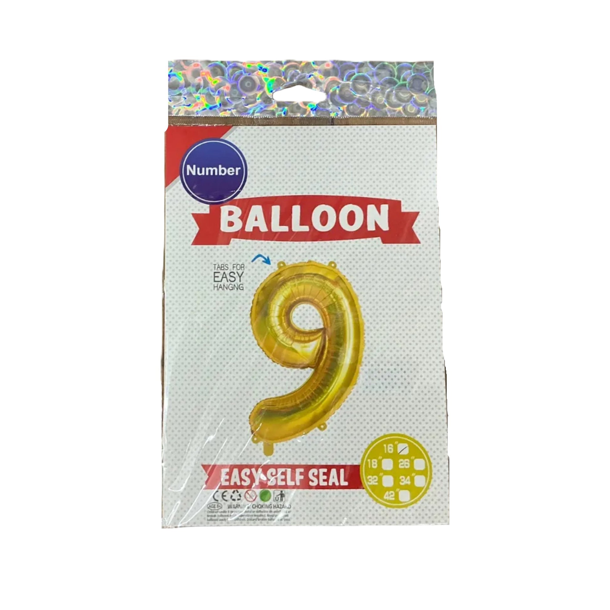 鋁膜數字氣球 Number Balloon [16” |金gold]