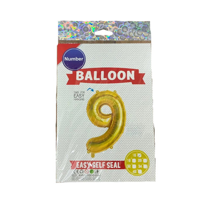 鋁膜數字氣球 Number Balloon [16” |金gold]