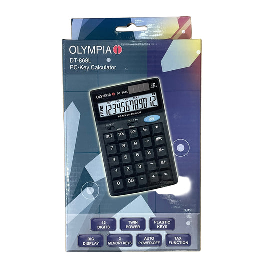 Olympia DT-868L 電腦鍵盤桌面計數機 PC-Key Desktop Calculator (12 Digits)