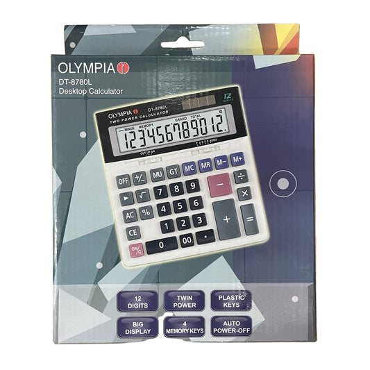 Olympia DT-8780L 桌面計數機 Desktop Calculator (12 Digits)