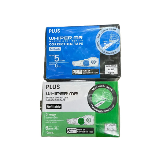 PLUS WHIPER MR 改錯帶替芯 Correction Tape Refills [WH-604R /  WH-605R / WH-606R]