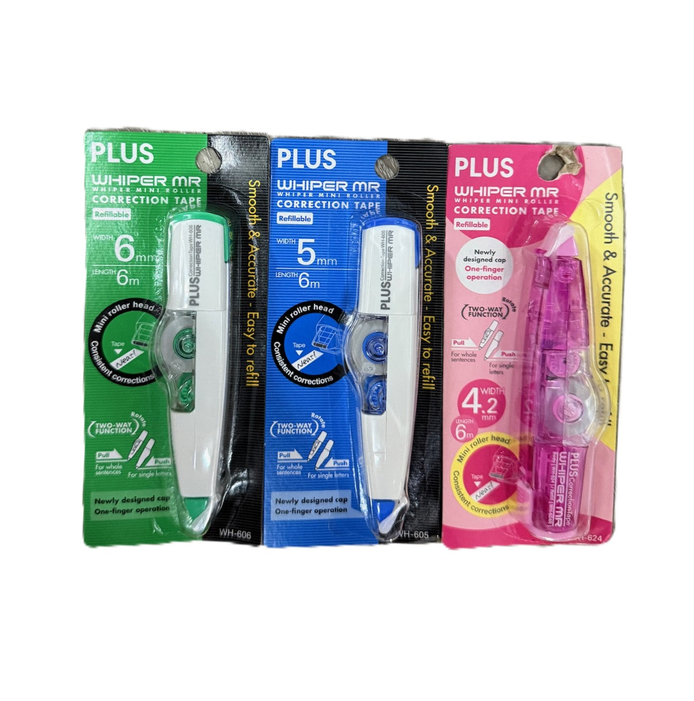 PLUS WHIPER MR |WH-606 / WH-605 / WH-624| 塗改帶 Correction Tape