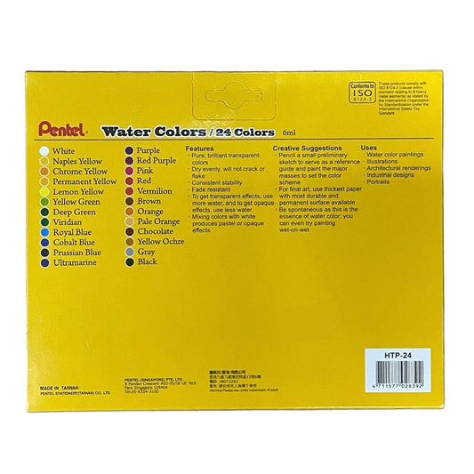 Pental 水彩 Water colours (24色 colours)