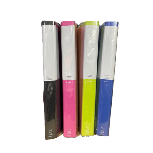 Plums A4 資料簿 Clear book- 60 Pockets (QQ60AP) (實色-Solid Color)
