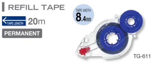 Plus Spin ECO 雙面膠紙機替芯 Double-sided glue tape Refill [TG-611]