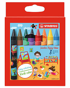 STABILO 蠟筆 Jumbo Yippy-Wax Crayon (8 色 colours) -[2808J]