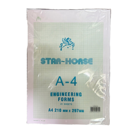 STAR HORSE A4 繪圖格仔紙/幾何紙 Graph Paper -[180x250mm | 20 sheets ]