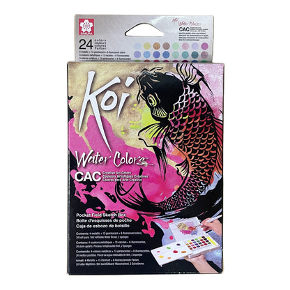 Sakura 水彩便攜套裝 Water colours pocket field sketch box (24色 colours - Creative Art Colours)