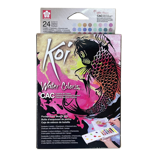 Sakura 水彩便攜套裝 Water colours pocket field sketch box (24色 colours - Creative Art Colours)