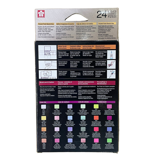 Sakura 水彩便攜套裝 Water colours pocket field sketch box (24色 colours - Creative Art Colours)