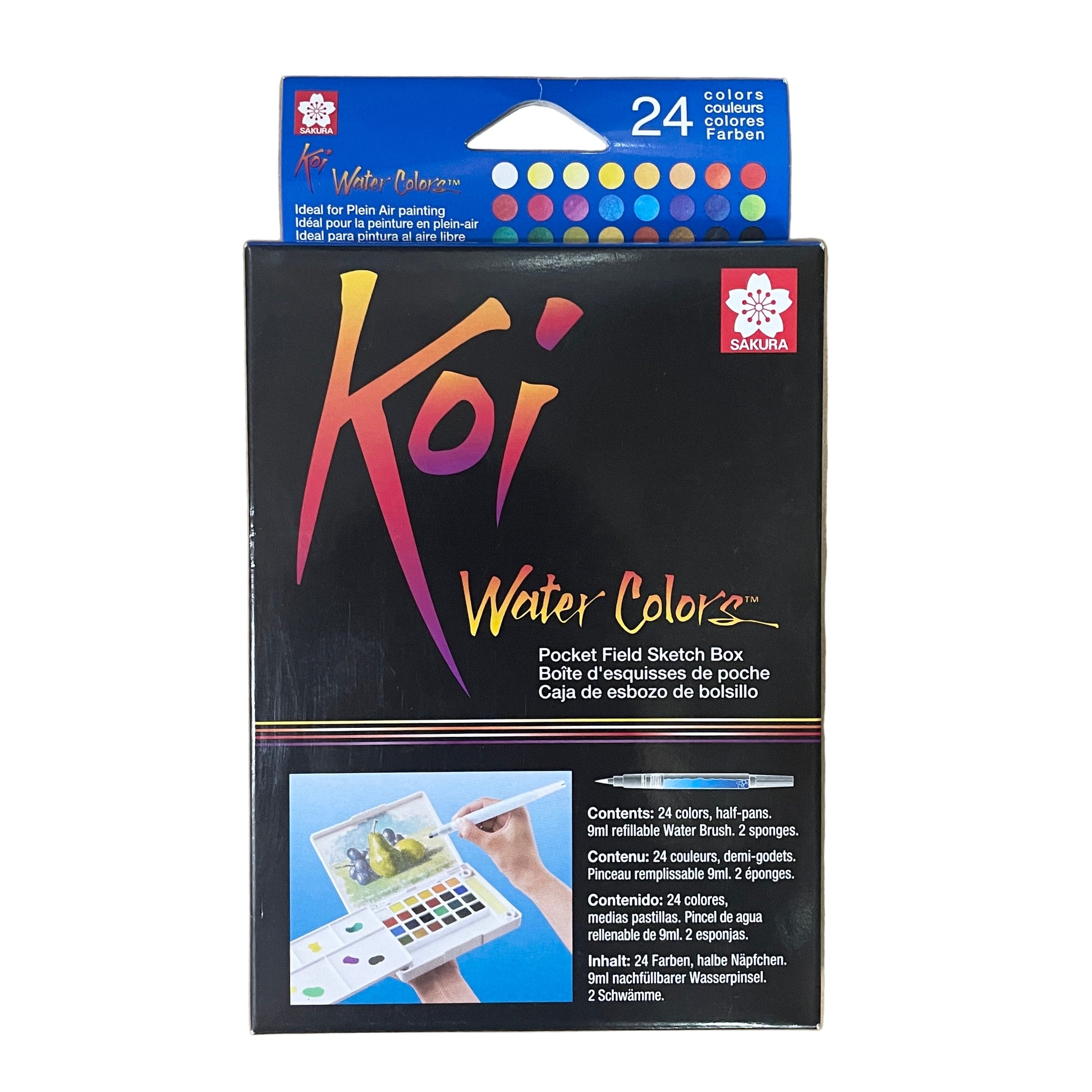 Sakura 水彩便攜套裝 Water colours pocket field sketch box (24色 colours)