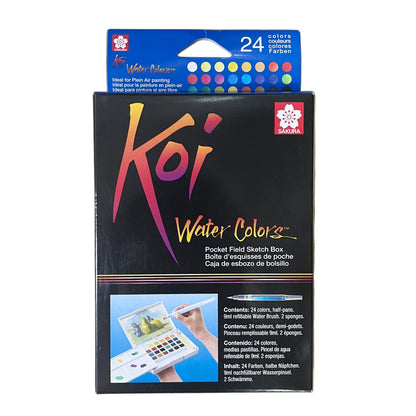 Sakura 水彩便攜套裝 Water colours pocket field sketch box (24色 colours)