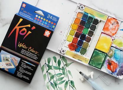 Sakura 水彩便攜套裝 Water colours pocket field sketch box (24色 colours)