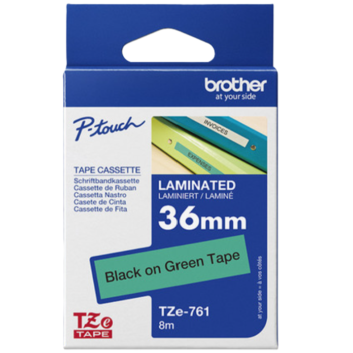 Brother [TZe-161 / TZe-261 / TZe-661 / TZe-262 / TZe-263 / TZe-461 / TZe-561 / TZe-761] 36mm x 8m 過膠保護層標籤帶 Tape Cassette