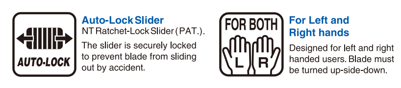 NT cutter 小界刀(金屬手柄/推掣) Metal A cutter [A-300GRP]