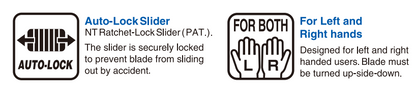 NT cutter 小界刀(金屬手柄/推掣) Metal A cutter [A-300GRP]