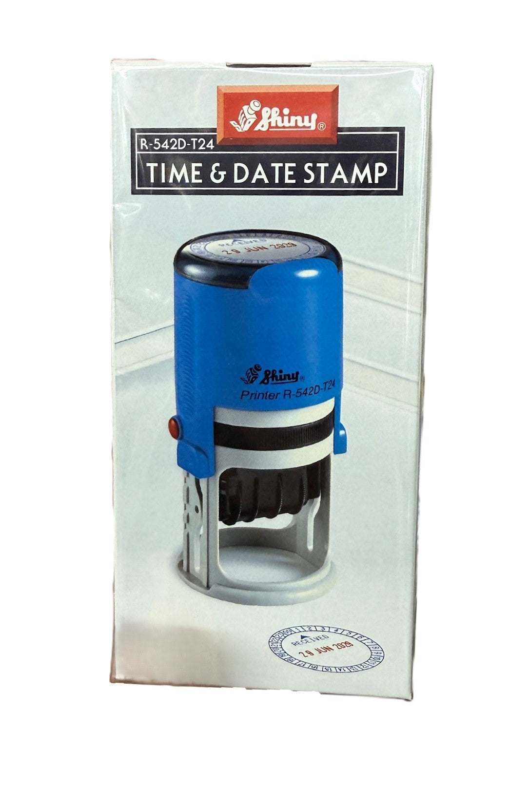 Shiny [S-R-542D-T12 / S-R-542D-T24] 圓型12 / 24小時日期回墨印 Time & Date stamp