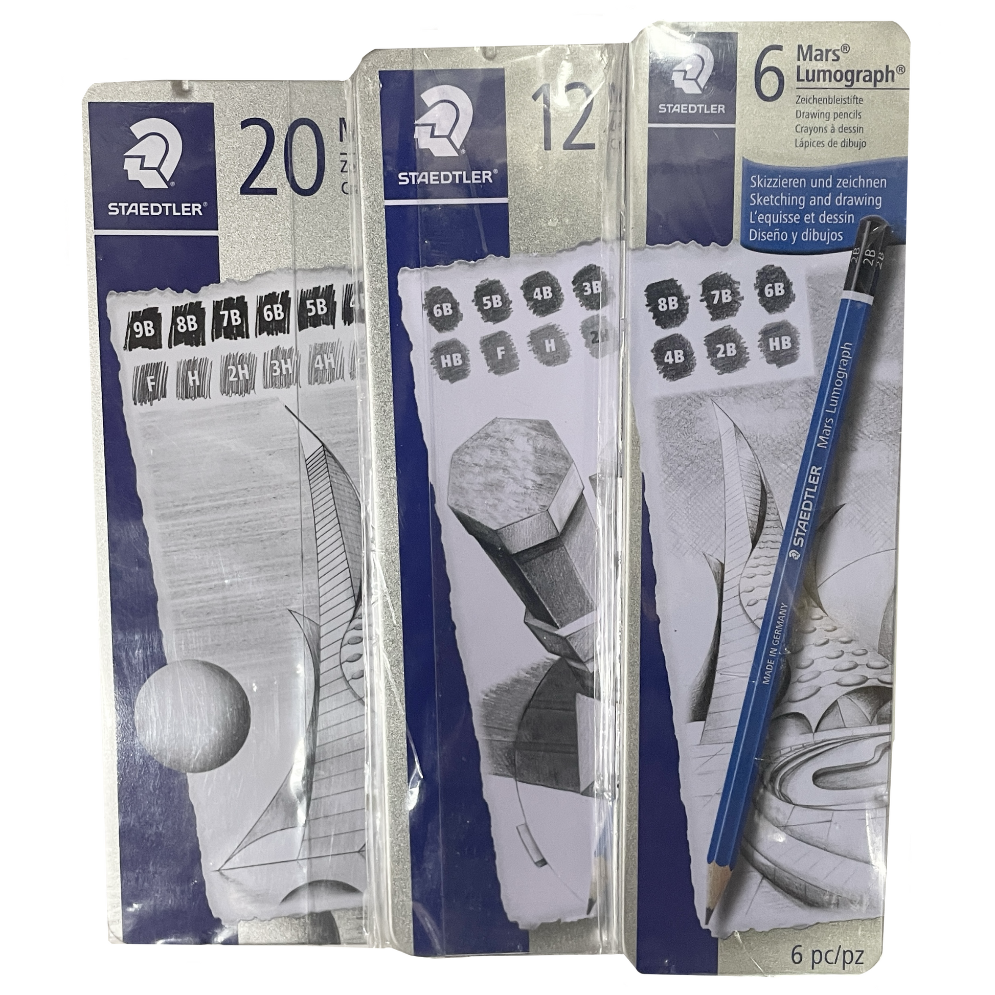 施德樓 Staedtler Mars Lumograph 美術素描筆 Graphite drawing sketching pencils (6/ 12/ 20 套裝 Set)