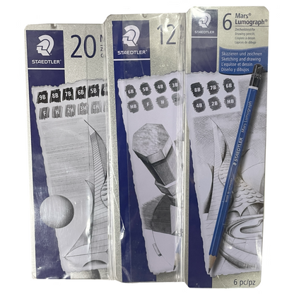 施德樓 Staedtler Mars Lumograph 美術素描筆 Graphite drawing sketching pencils (6/ 12/ 20 套裝 Set)