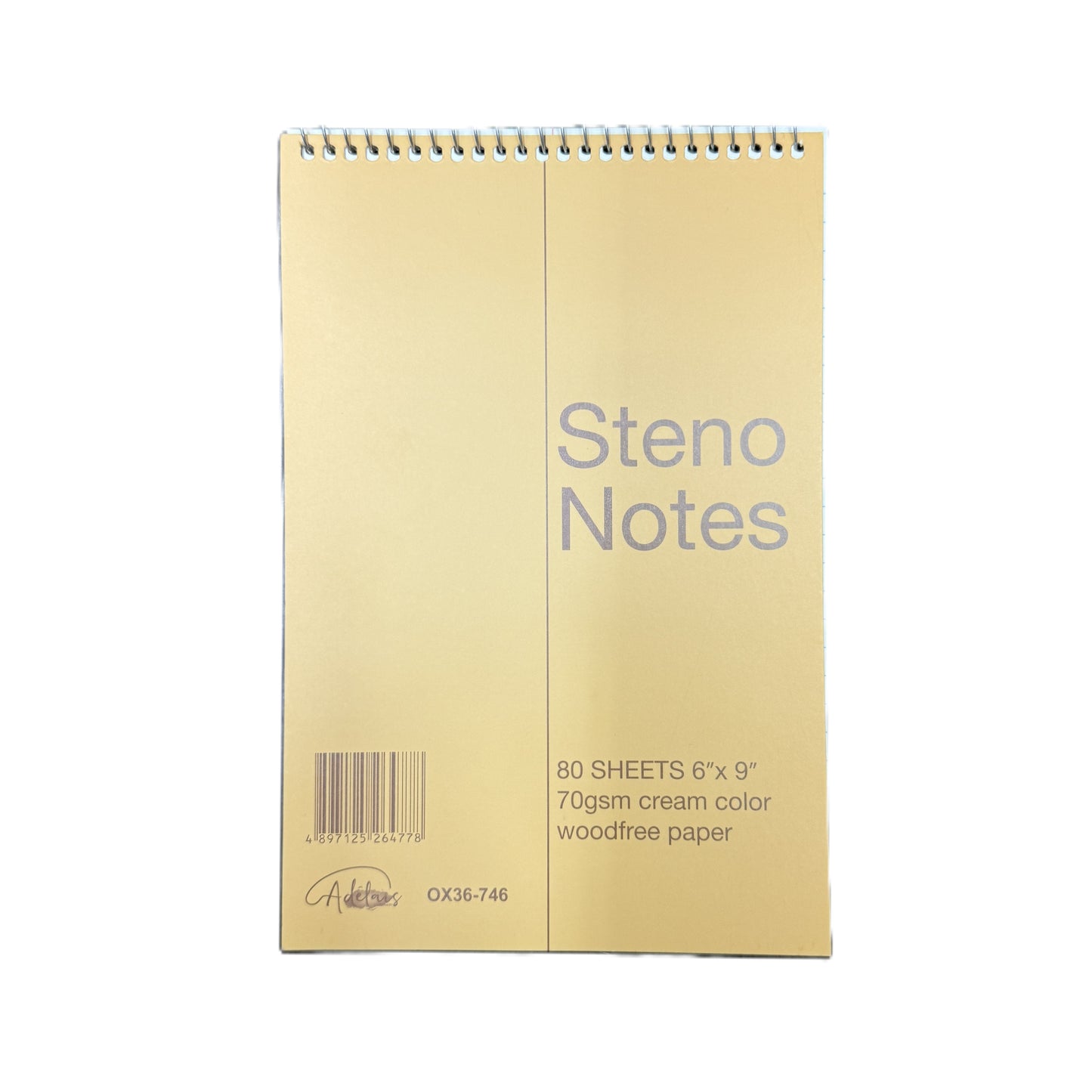 Steno Notes 線圈單行筆記簿 Single-lined Notebook -80 頁 pages [6"x9"]