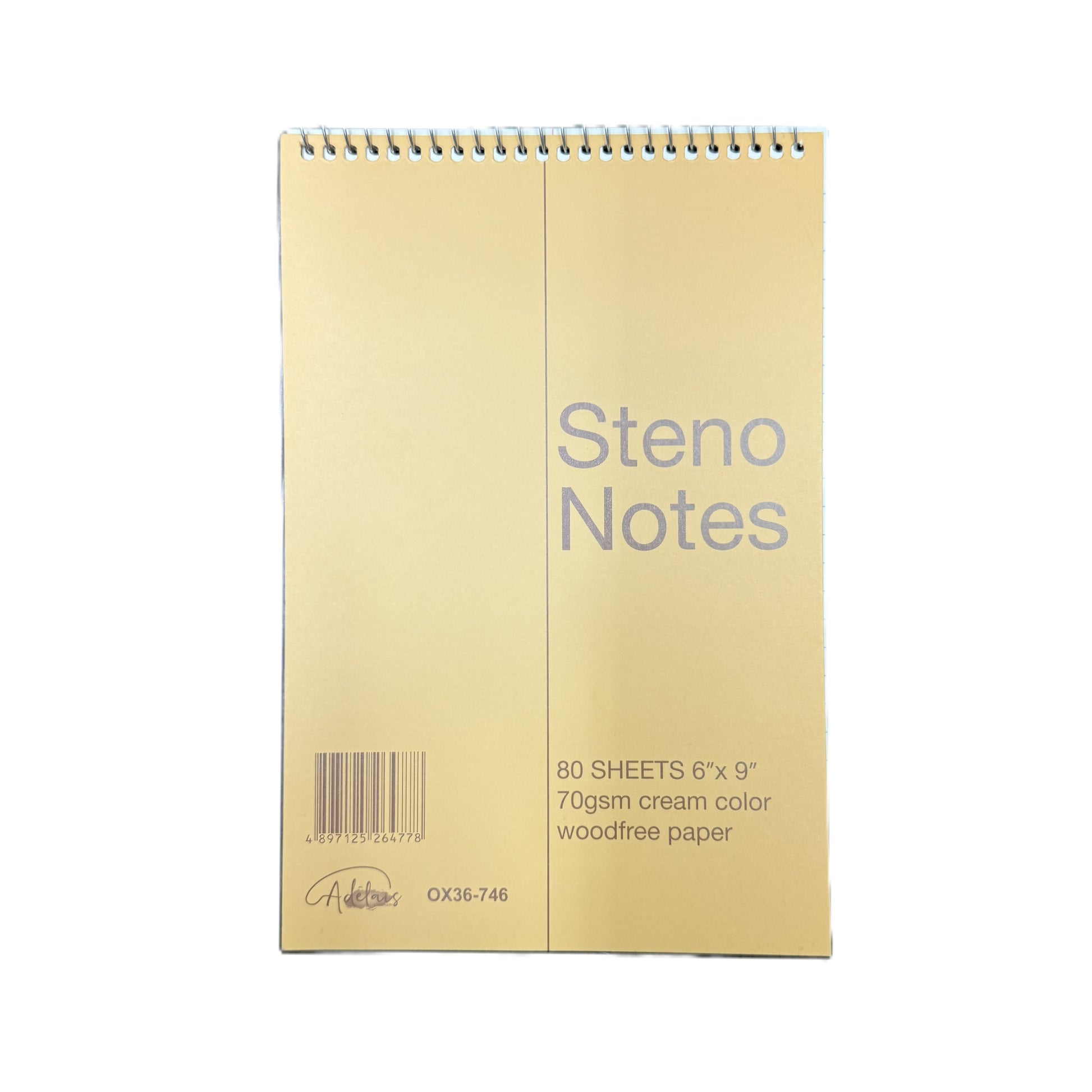 Steno Notes 線圈單行筆記簿 Single-lined Notebook -80 頁 pages [6"x9"]