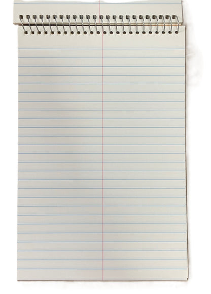 Steno Notes 線圈單行筆記簿 Single-lined Notebook -80 頁 pages [6"x9"]