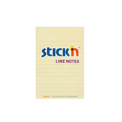 Stick'n 便條紙 Line notes [6" x 4"] 黃色-Yellow -[21056]