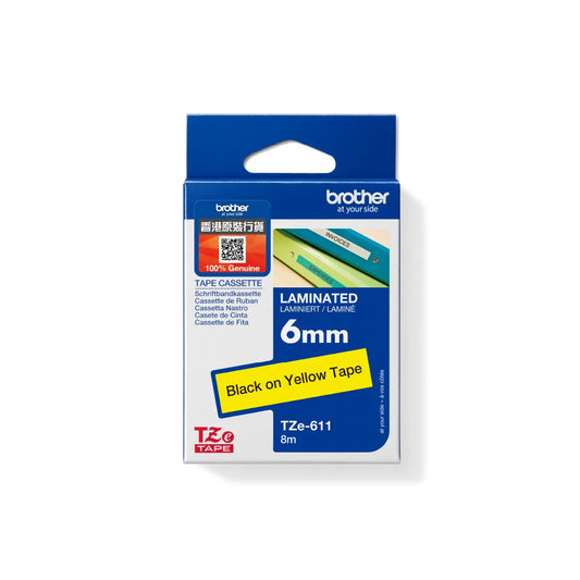 Brother [TZe-111 / TZe-211 / TZe-611 / TZe-315] 6mm x 8m 過膠保護層標籤帶 Tape Cassette