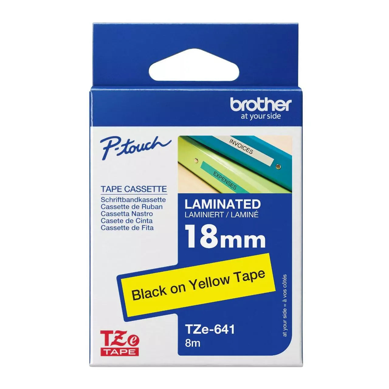 Brother [TZe-141 / TZe-241 / TZe-641 / TZe-242 / TZe-243 / TZe-441 / TZe-541 / TZe-741 / TZe-344 / TZe-345] 18mm x 8m 過膠保護層標籤帶 Tape Cassette